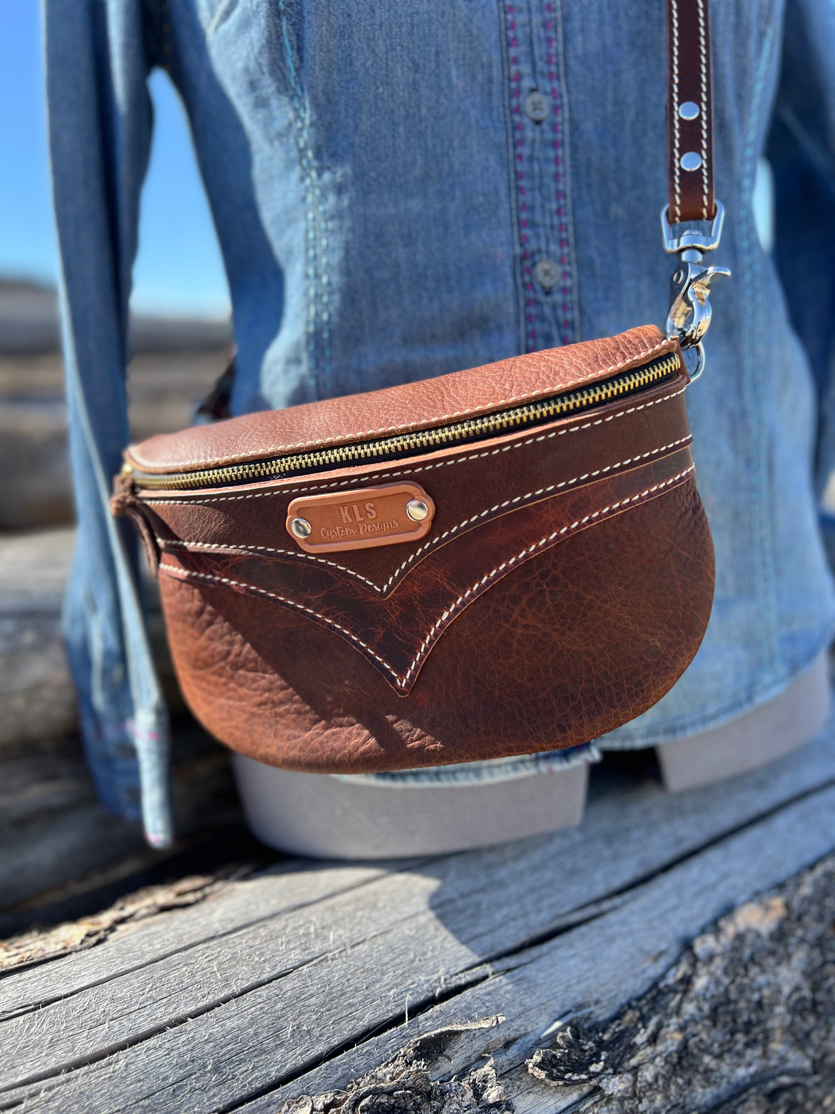 Bison Sling Bag + Leather Strap