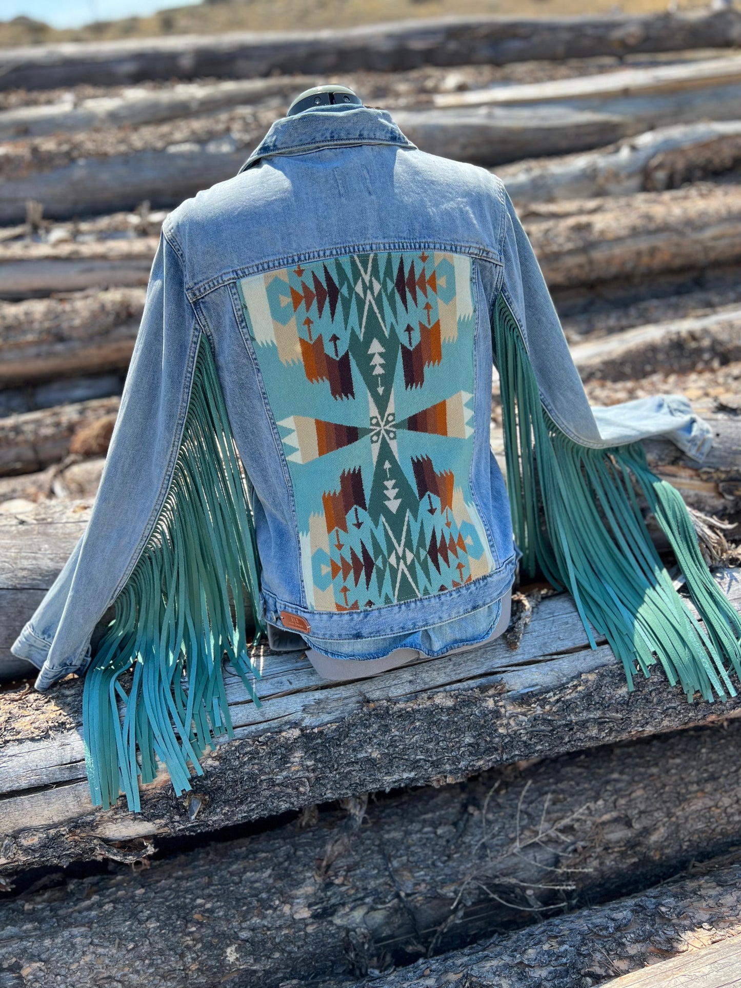 Fringe Jacket with Pendleton ~Ladies XL