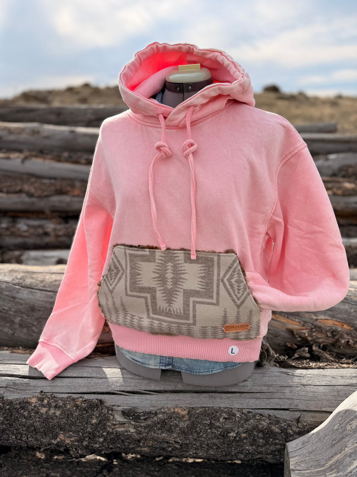 CROP Hoodie Sweatshirt - Large