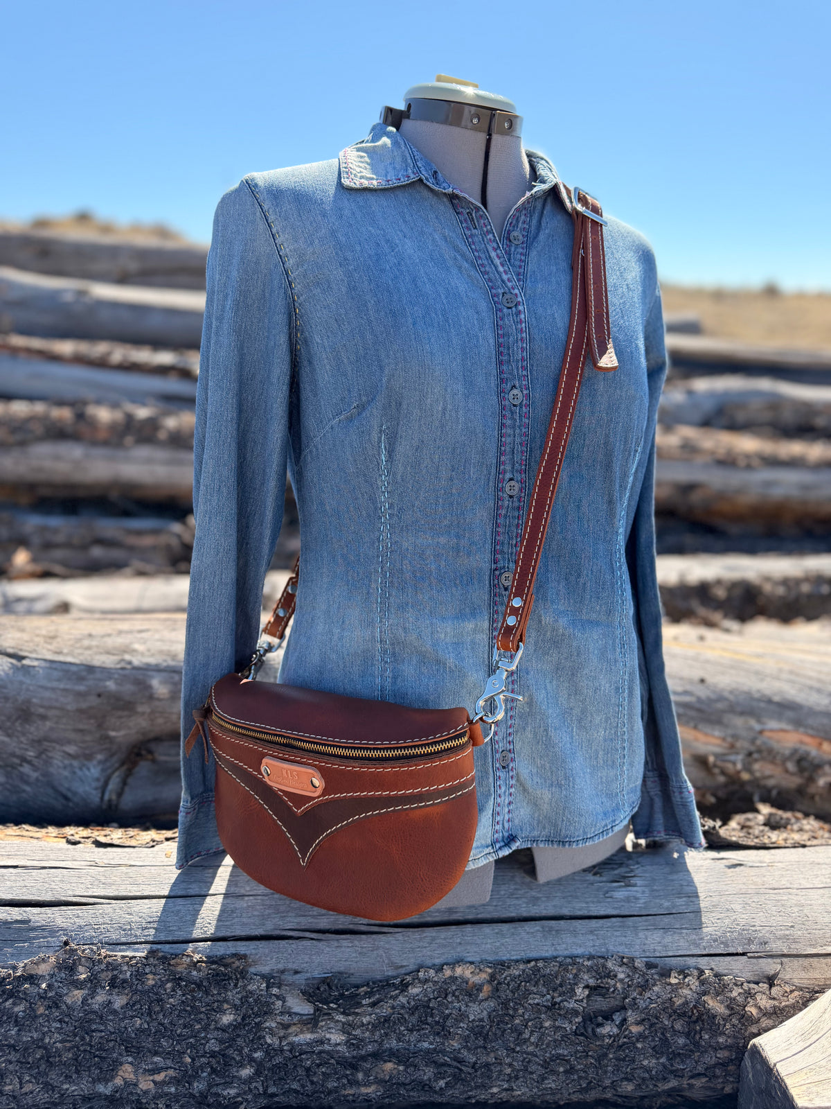 Bison Sling Bag + Leather Strap