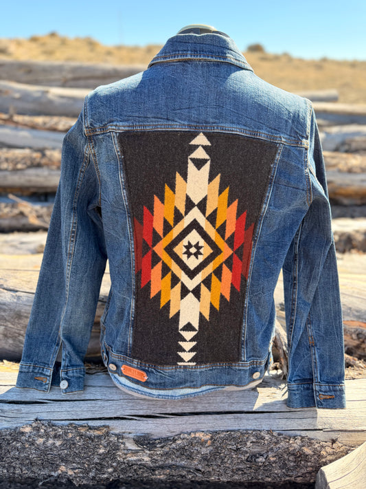 Jean Jacket with Pendleton ~Ladies L