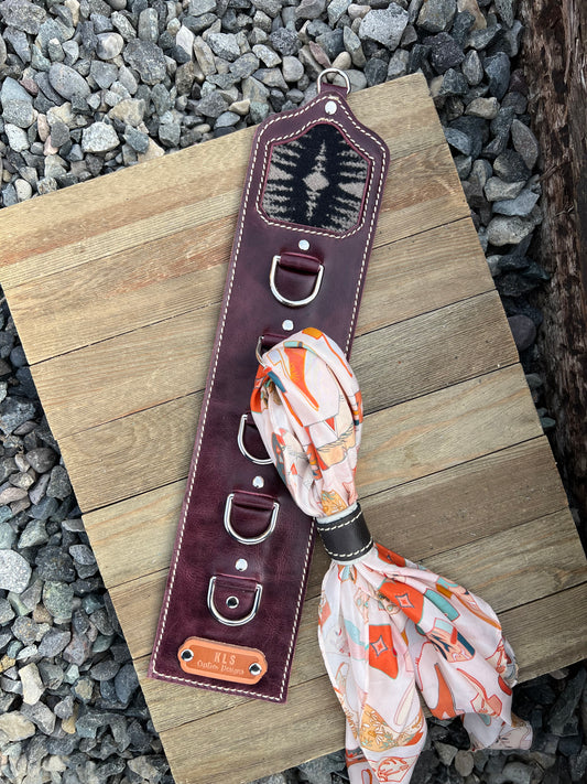 5 Ring Leather Wild Rag Holder