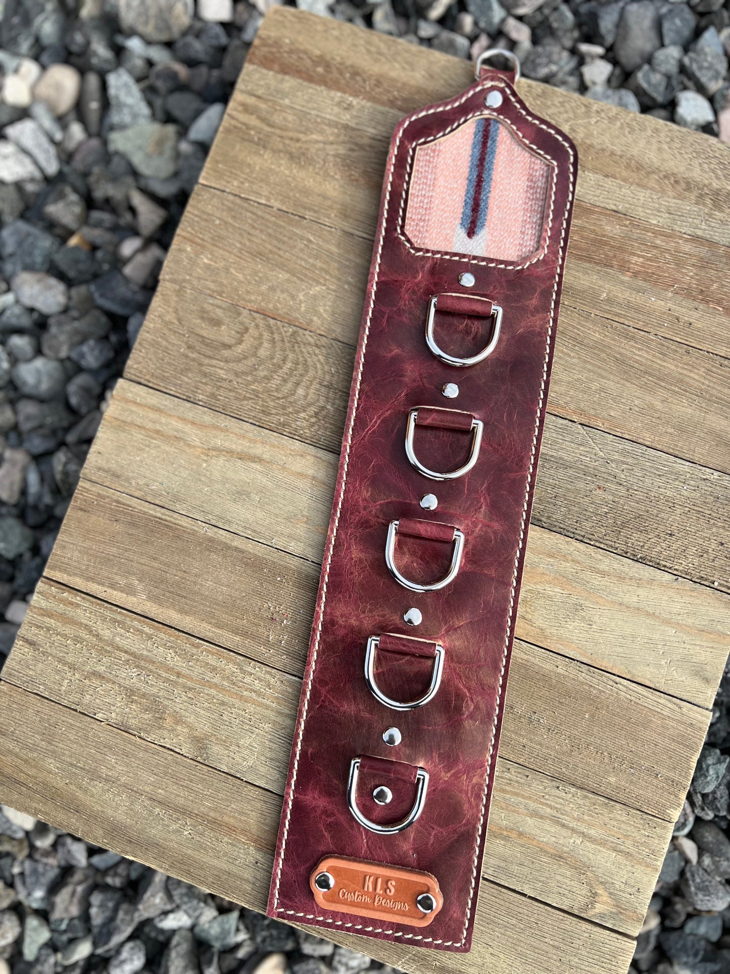 5 Ring Leather Wild Rag Holder