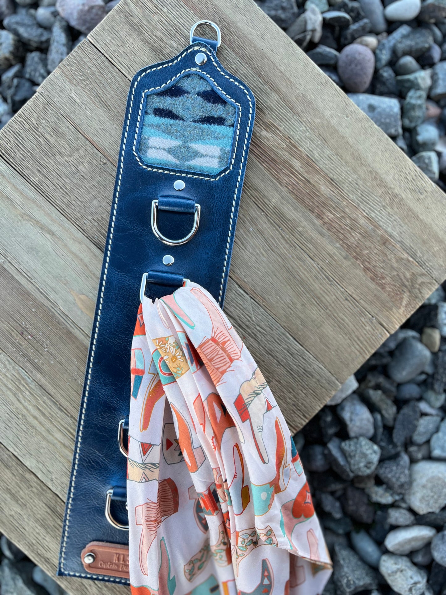 5 Ring Leather Wild Rag Holder