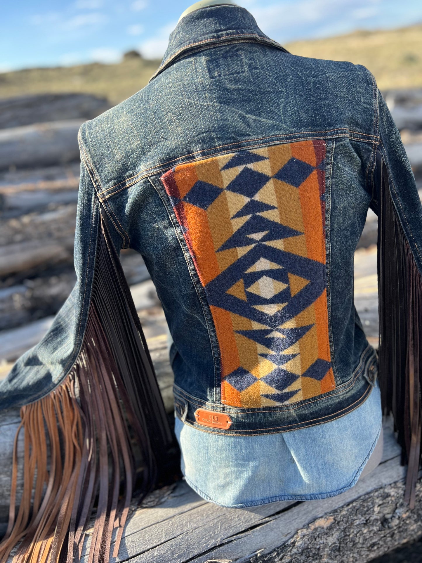 Fringe Jacket with Pendleton ~Ladies M