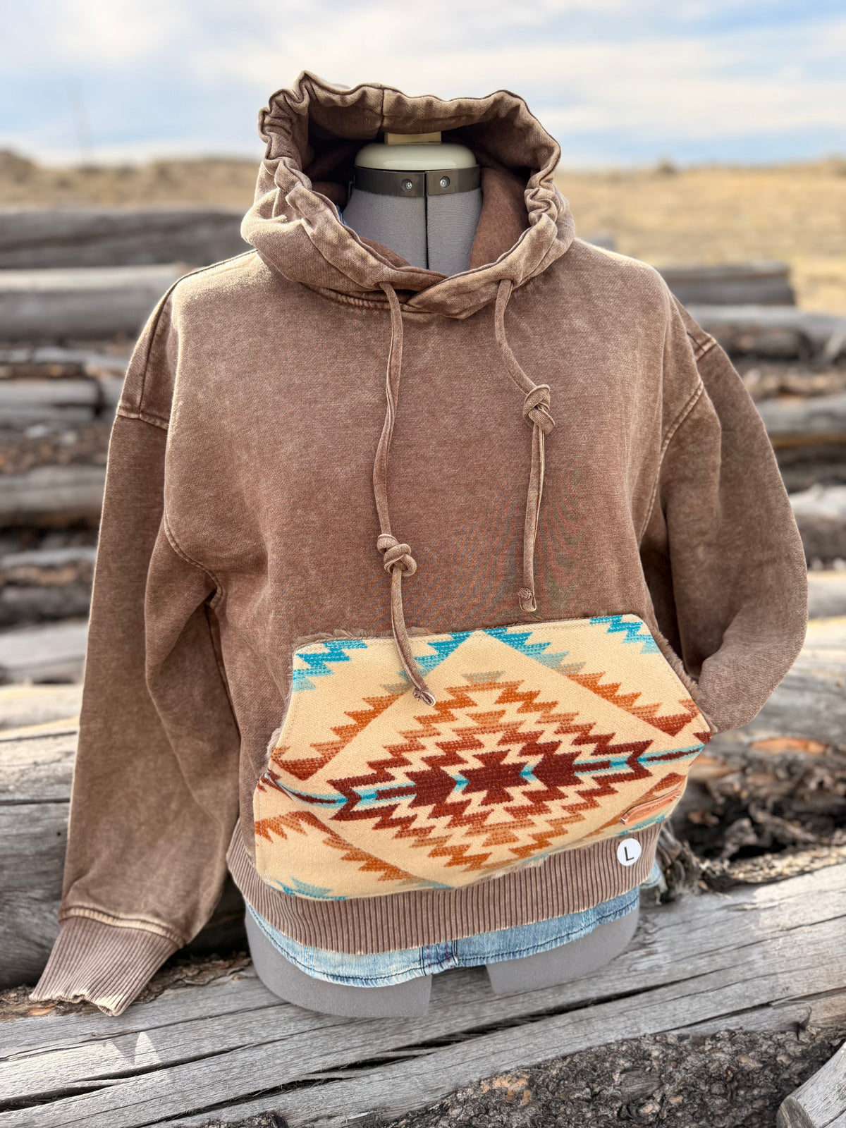 CROP Hoodie Sweatshirt - Large