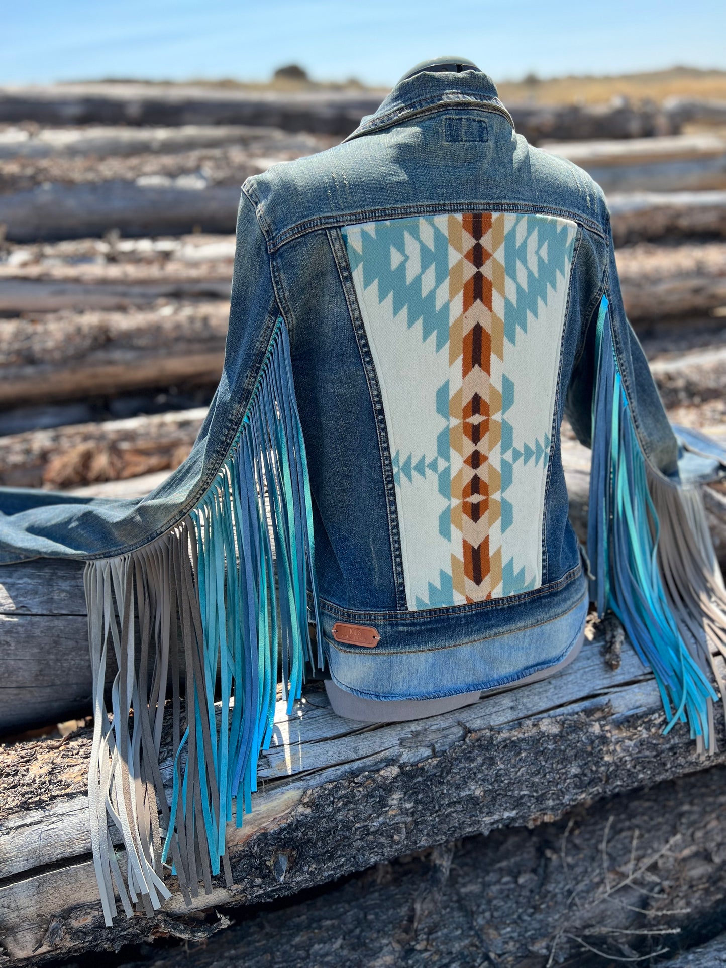 Fringe Jacket with Pendleton ~Ladies L