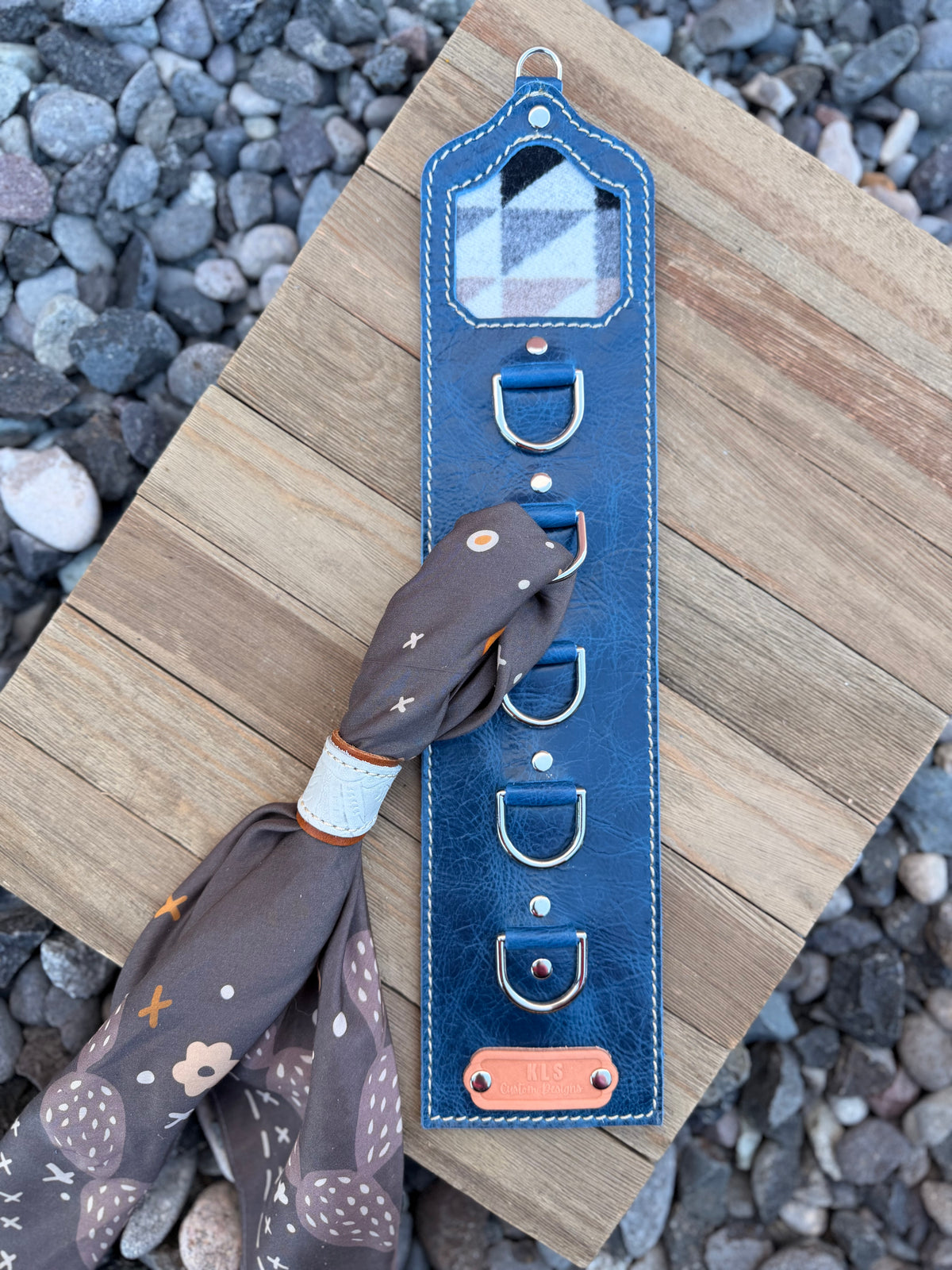 5 Ring Leather Wild Rag Holder