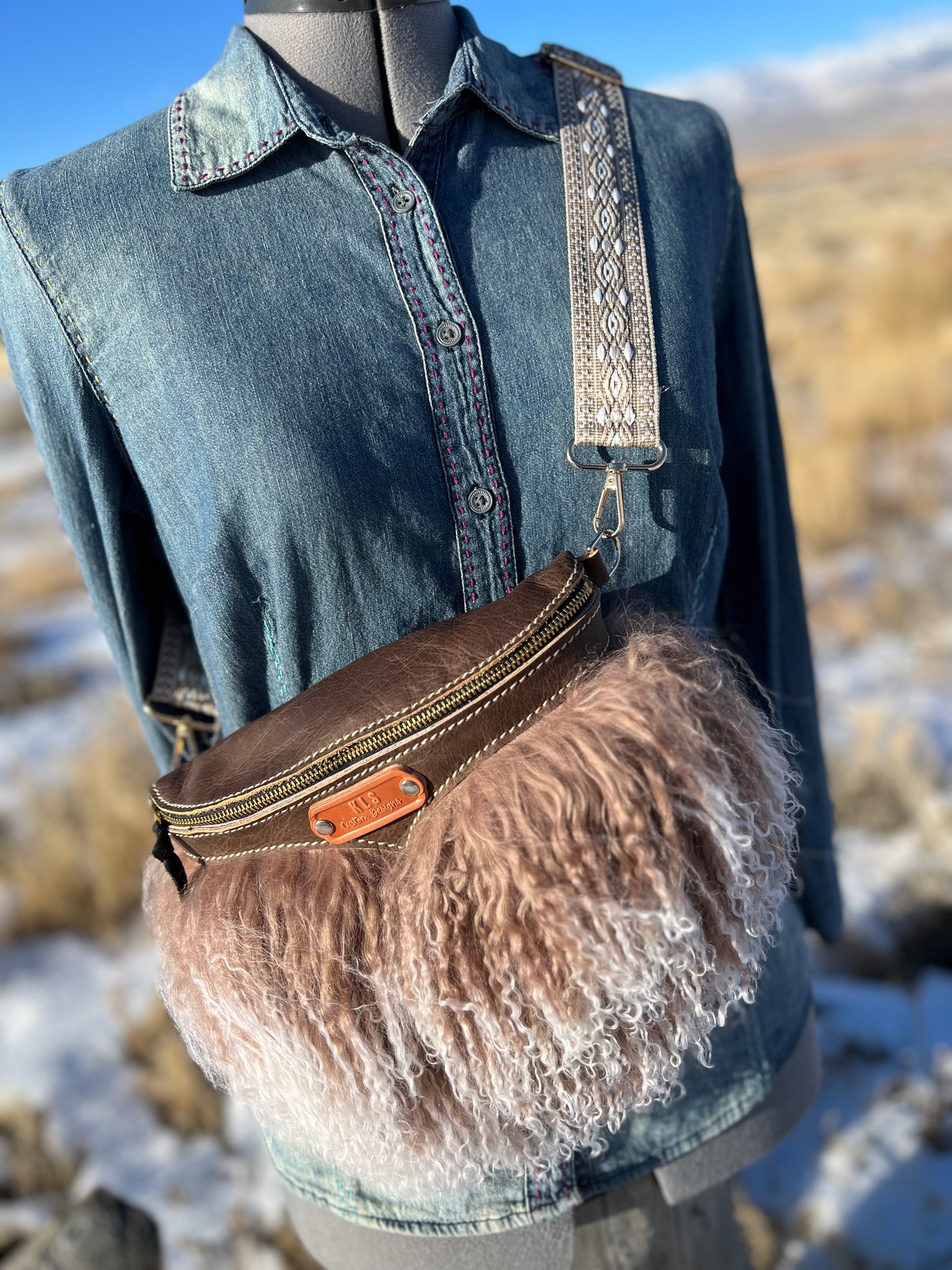 Sling Bag - Tibetan Lamb - Brown