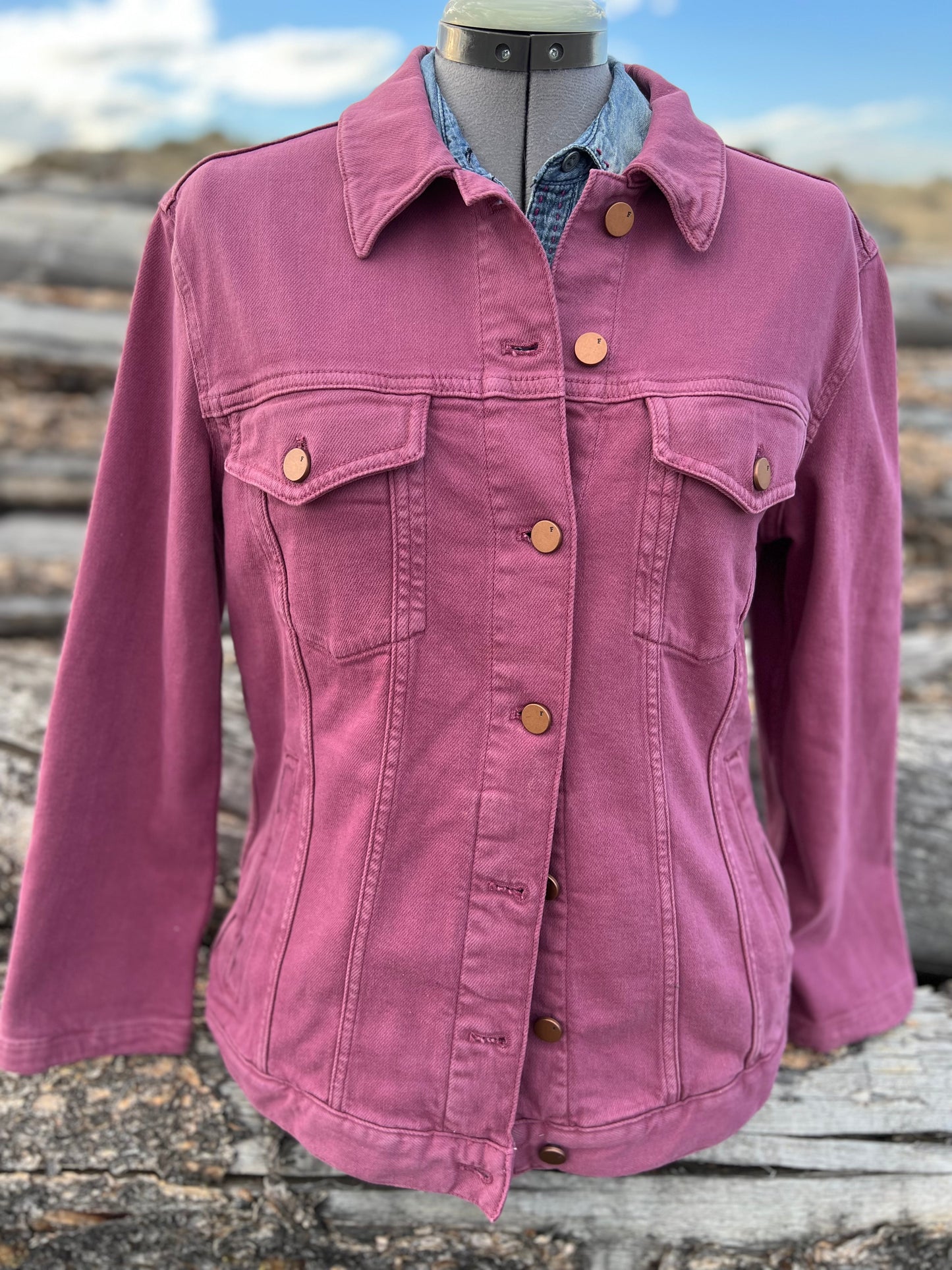 Purple Jean Jacket with Pendleton ~Ladies M