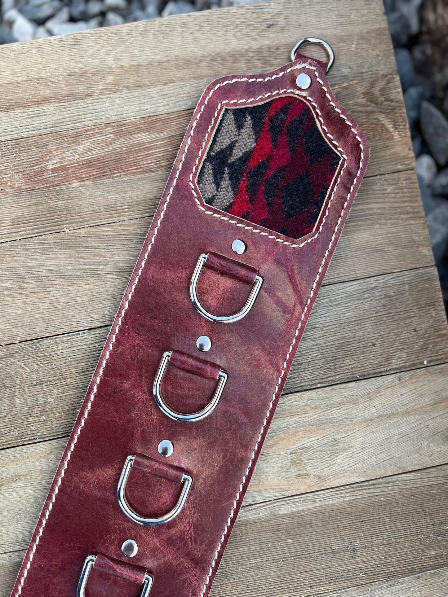 5 Ring Leather Wild Rag Holder