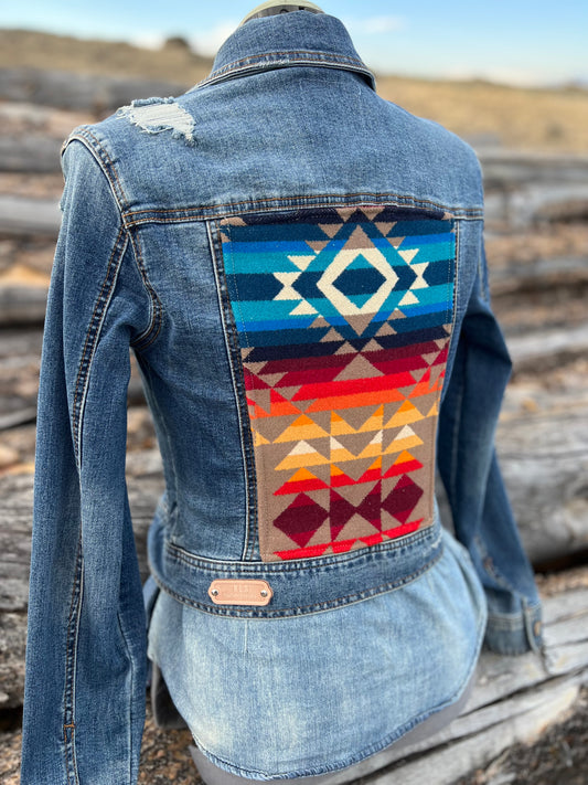 Jean Jacket with Pendleton ~Ladies S