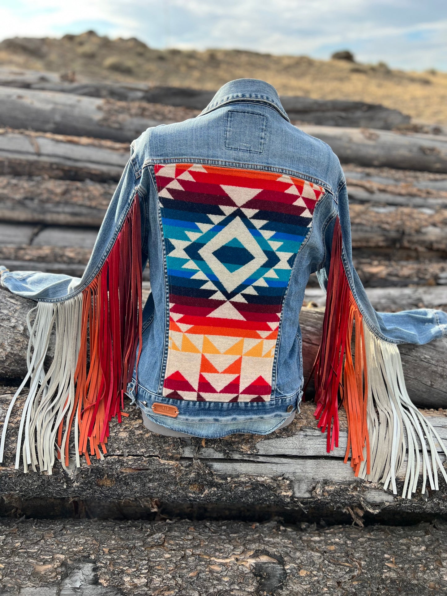 Fringe Jacket with Pendleton ~Ladies M
