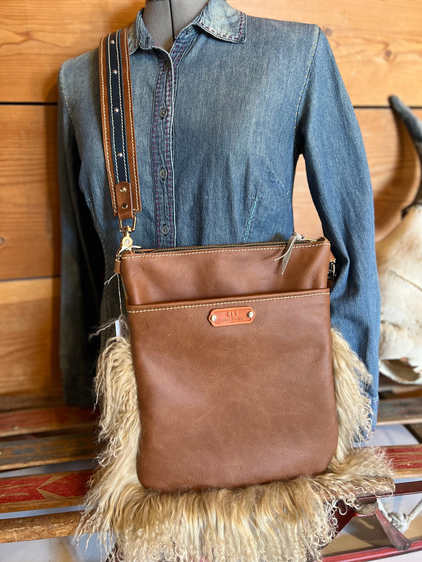 Crossbody Bag - Tibetan Lamb & Pendleton©️ Wool