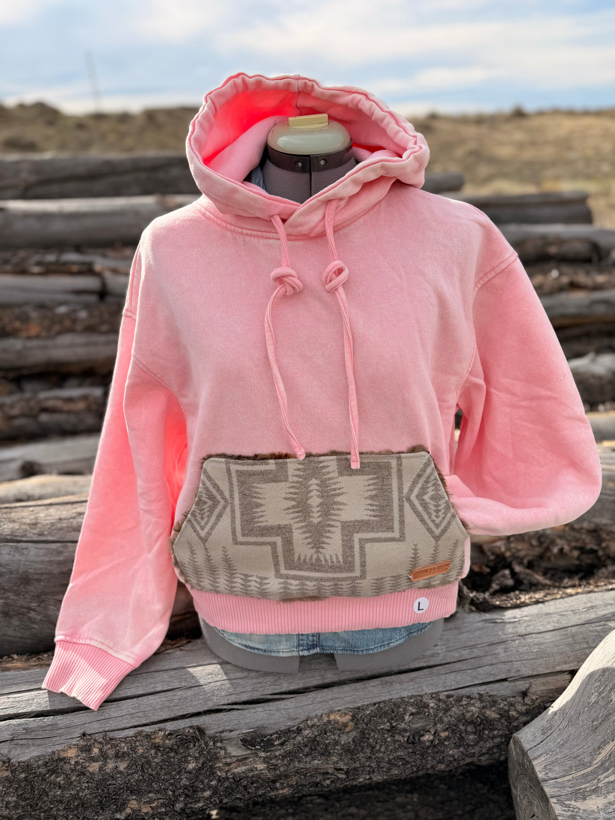 CROP Hoodie Sweatshirt - Large