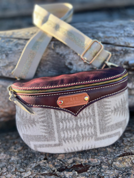 Sling Bag - Dark Purple Leather