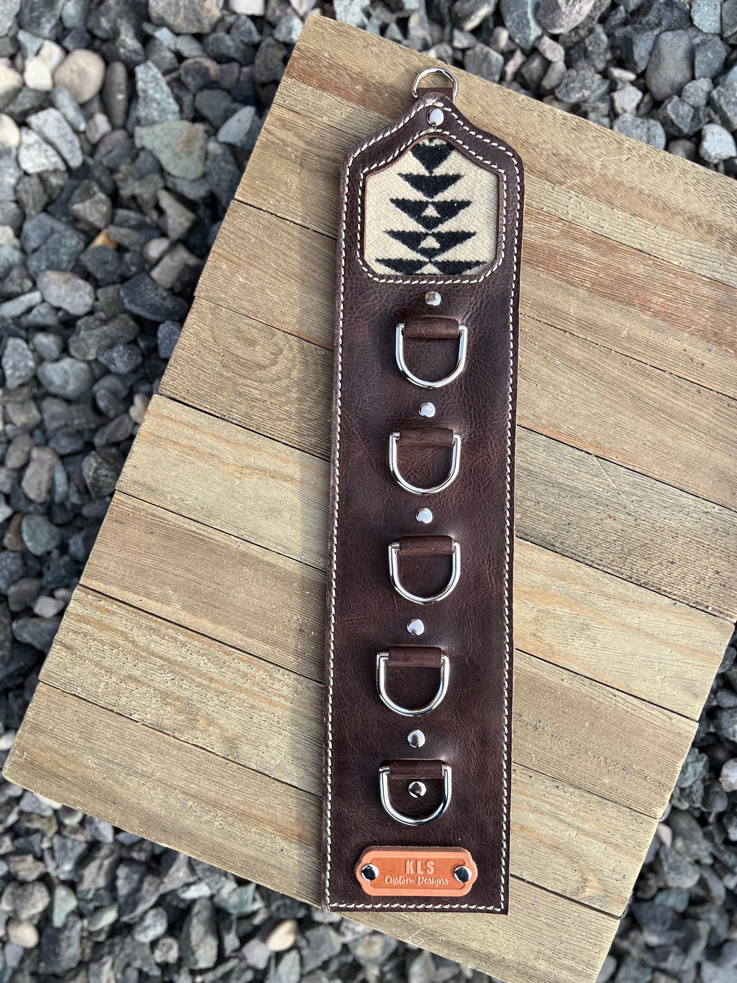 5 Ring Leather Wild Rag Holder