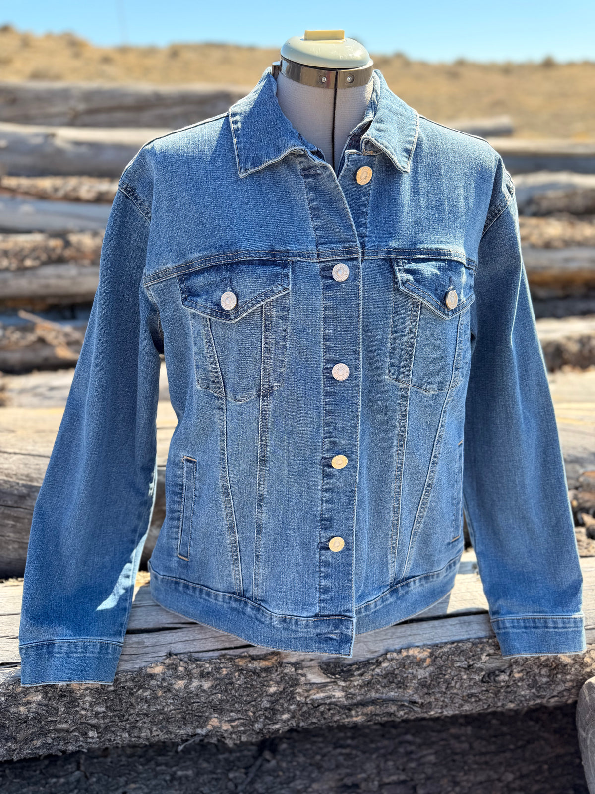 Jean Jacket with Pendleton ~Ladies L