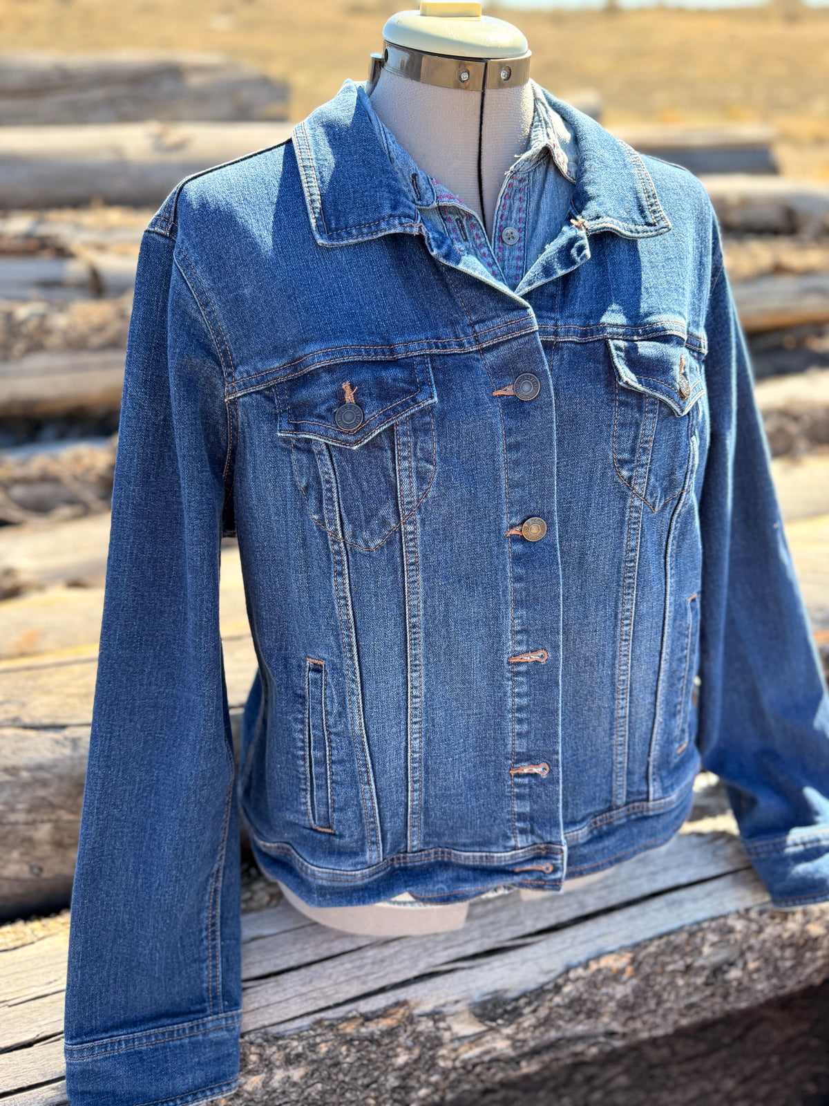 Jean Jacket with Pendleton ~Ladies XL