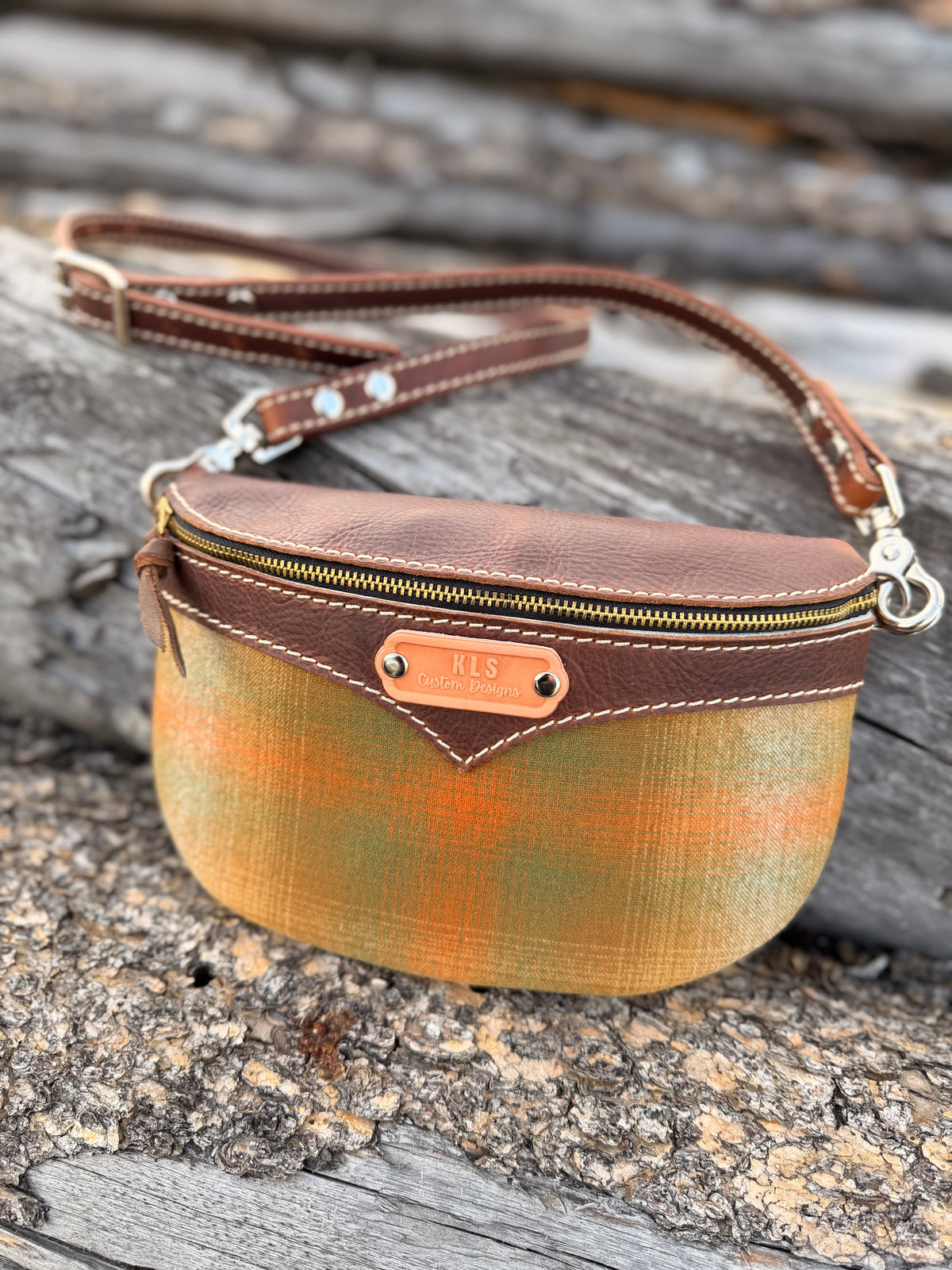 Sling Bag - *Special Edition* Pendleton Plaid - Bison Leather + Leather Strap