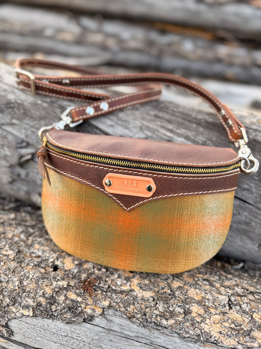Sling Bag - *Special Edition* Pendleton Plaid - Bison Leather + Leather Strap
