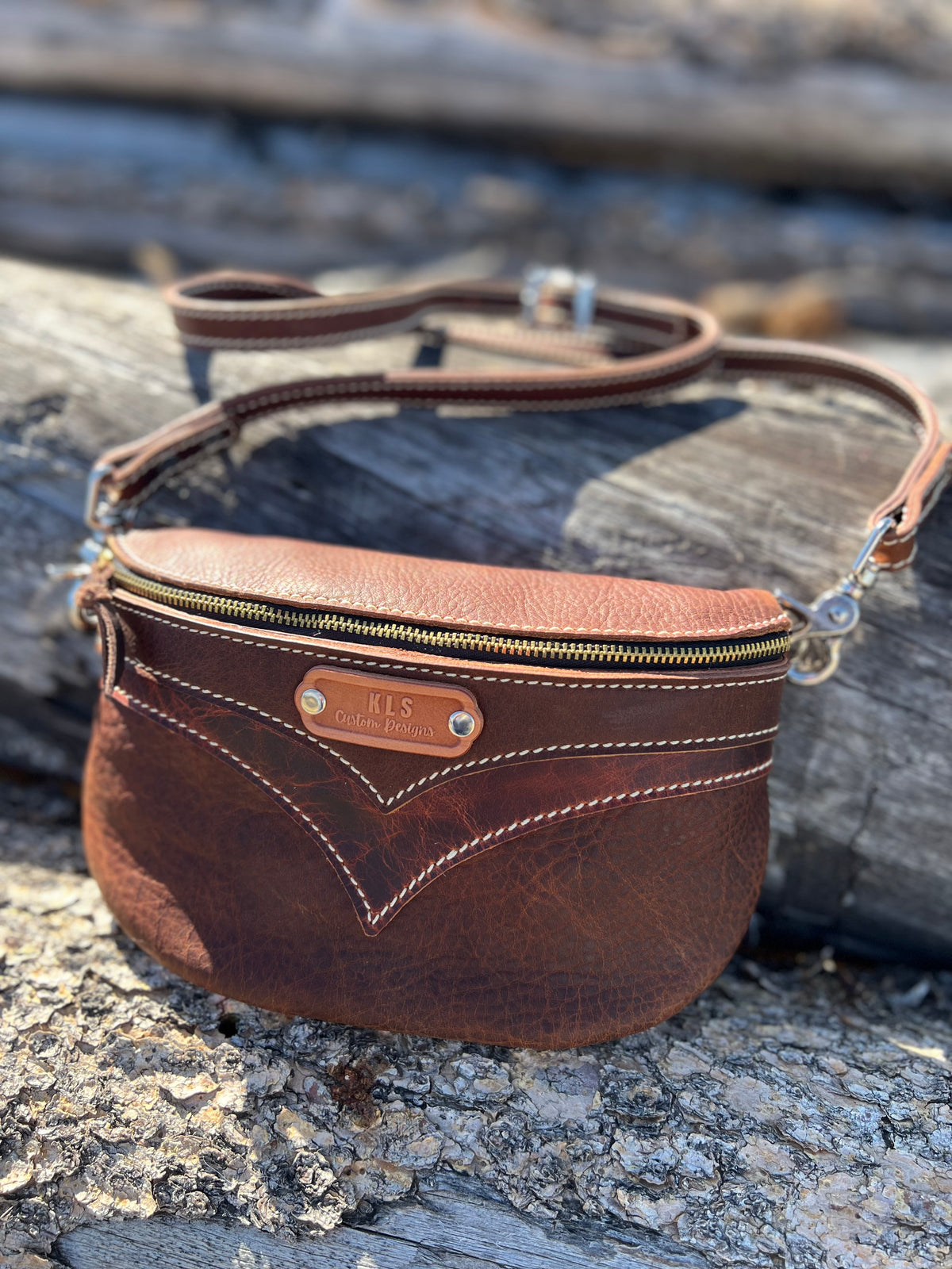 Bison Sling Bag + Leather Strap