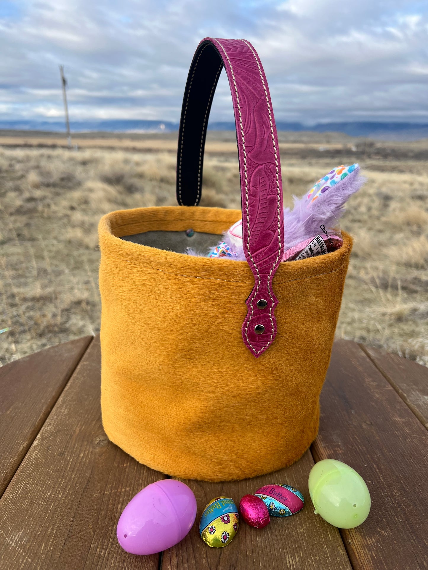 Leather Basket - Full Size