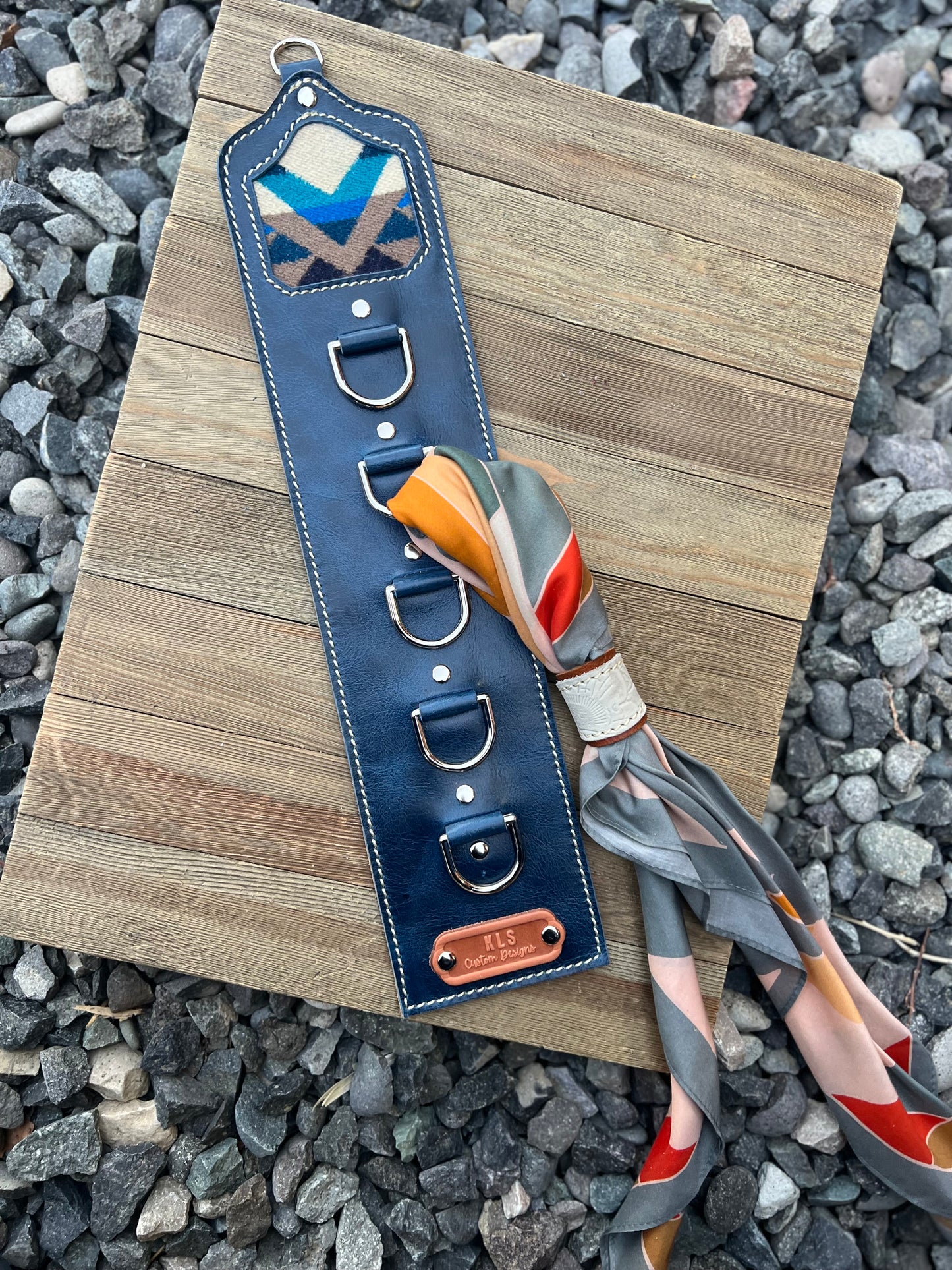 5 Ring Leather Wild Rag Holder