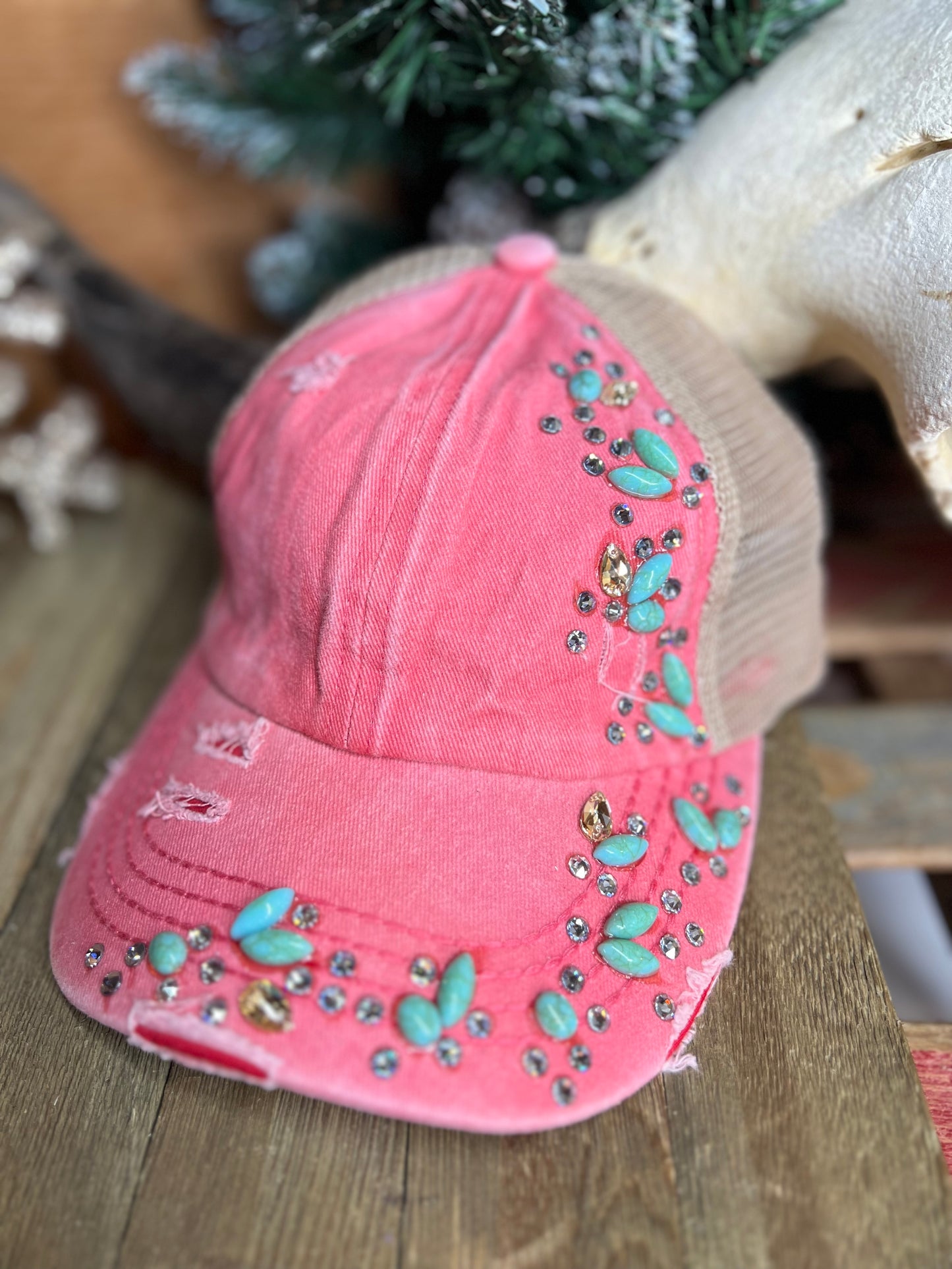 Fancy Bling + Turquoise Hat