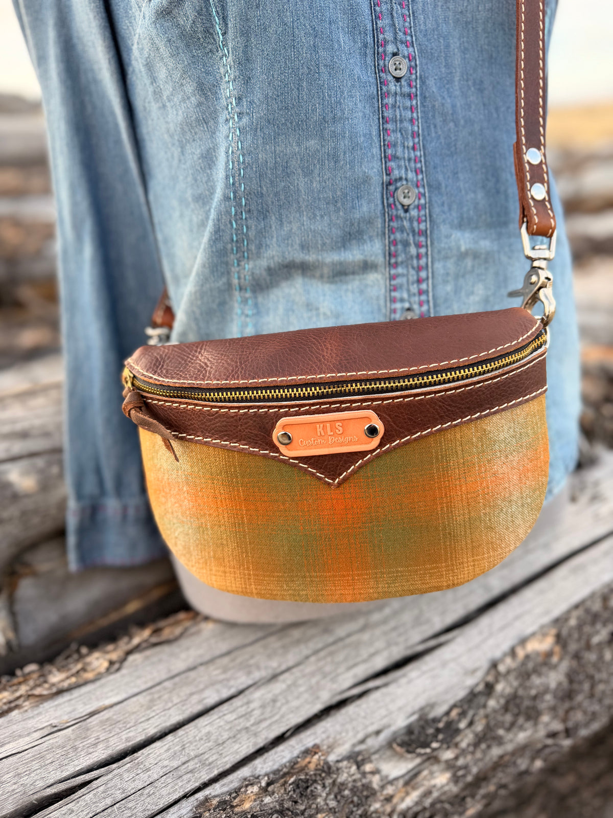Sling Bag - *Special Edition* Pendleton Plaid - Bison Leather + Leather Strap