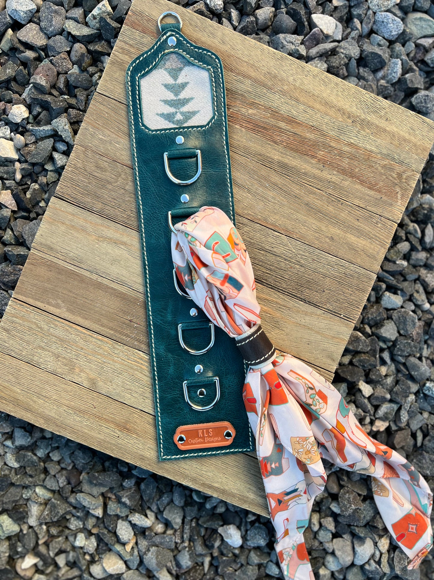 5 Ring Leather Wild Rag Holder