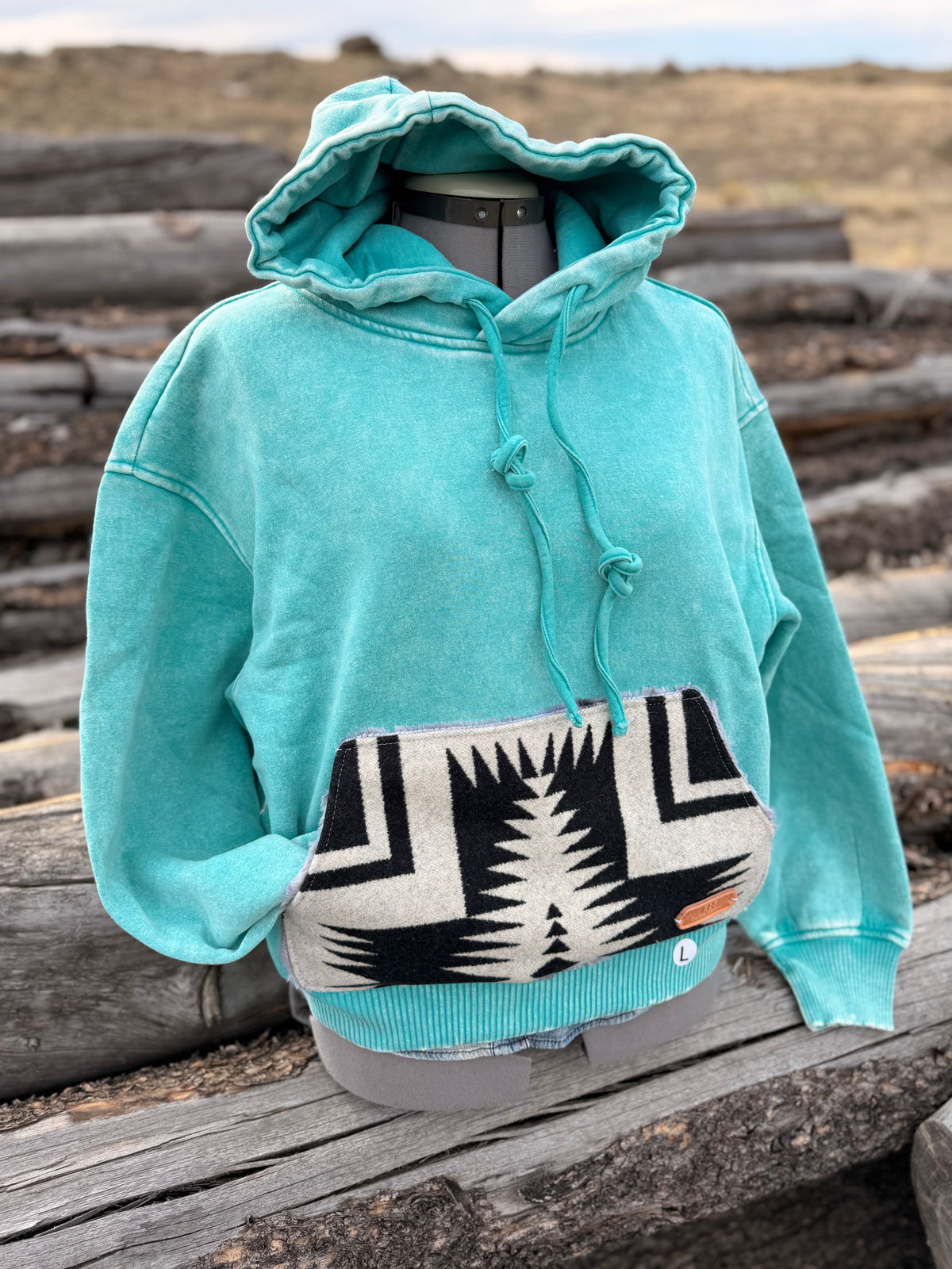 CROP Hoodie Sweatshirt - Large