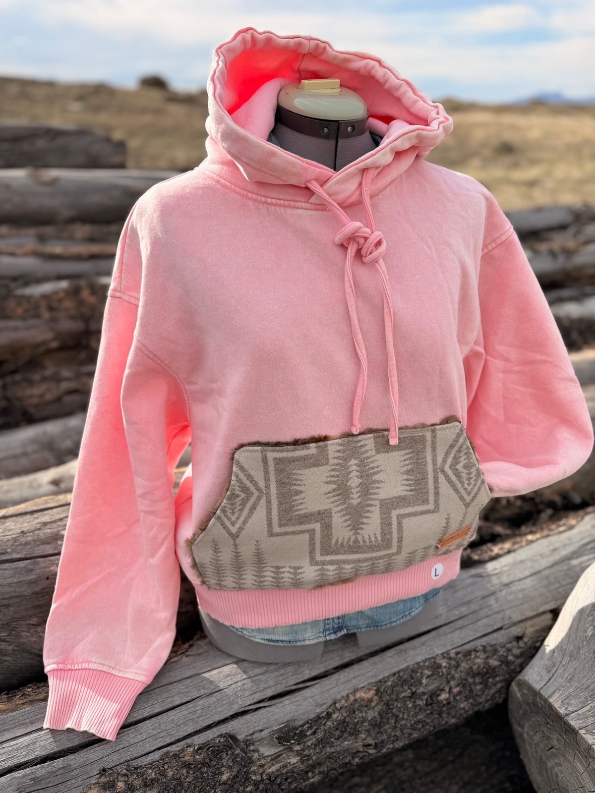 CROP Hoodie Sweatshirt - Large