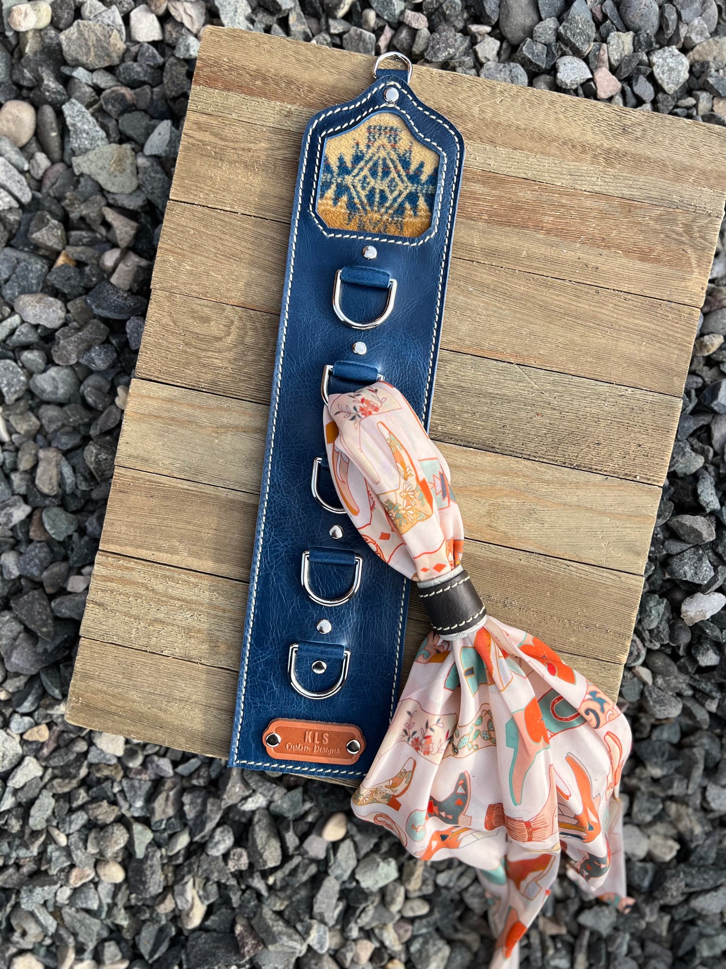 5 Ring Leather Wild Rag Holder