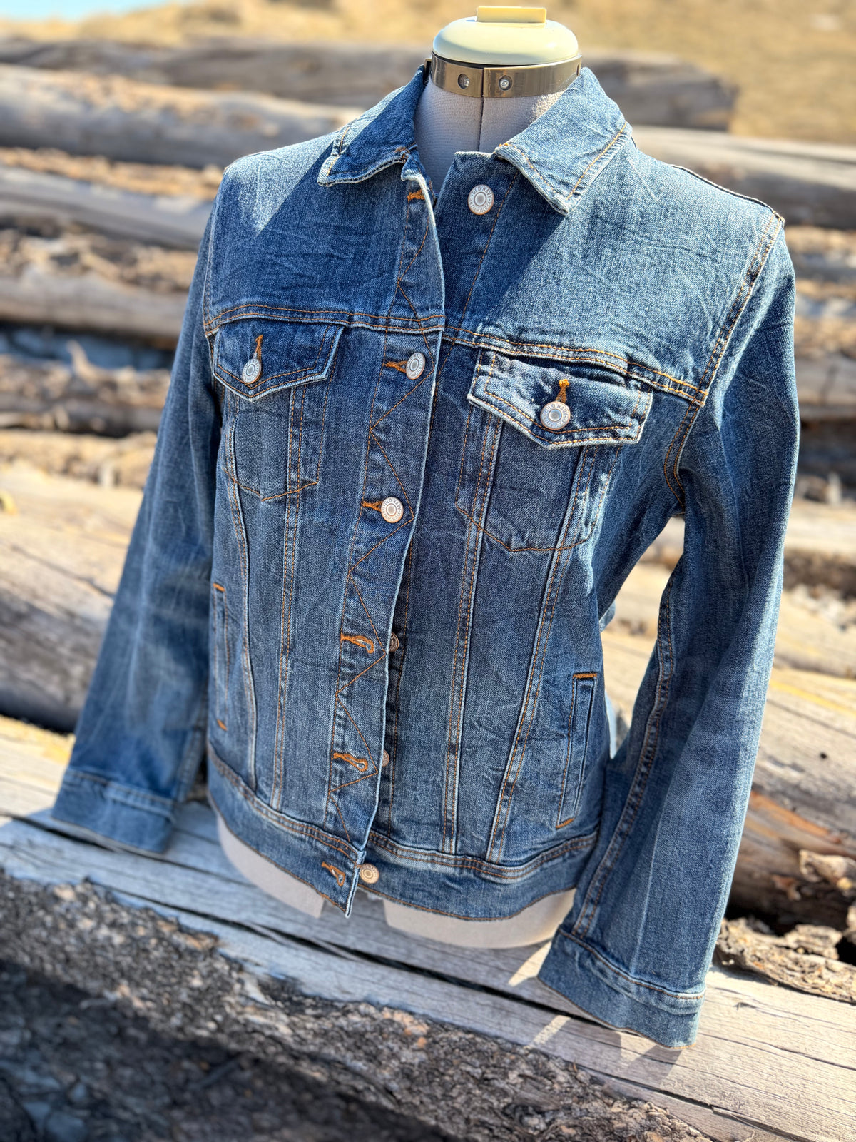 Jean Jacket with Pendleton ~Ladies L