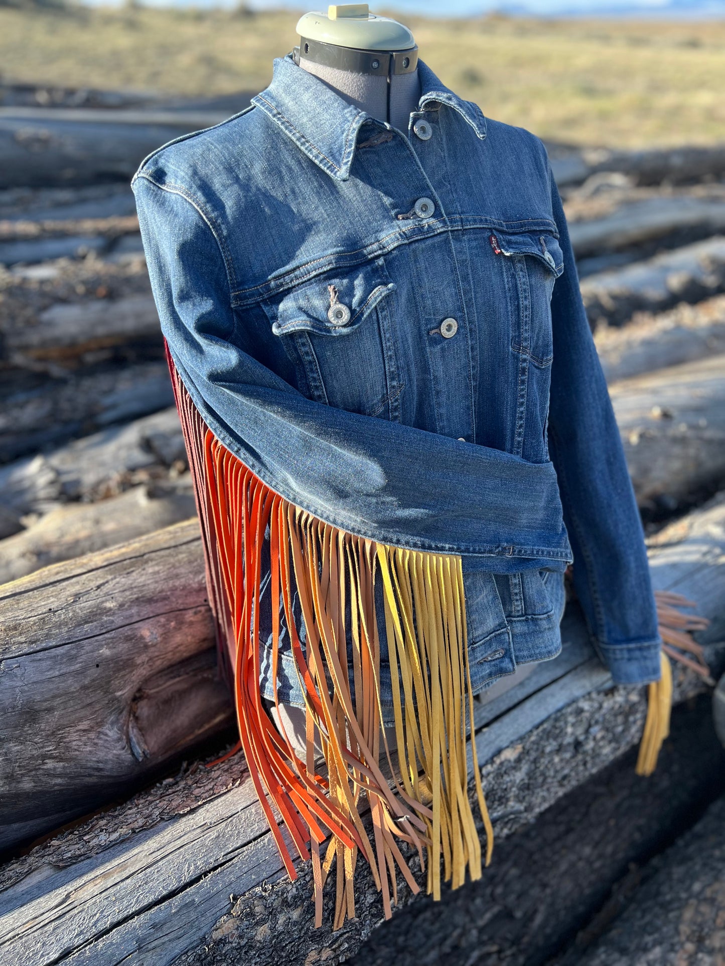 Fringe Jacket with Pendleton ~Ladies XL