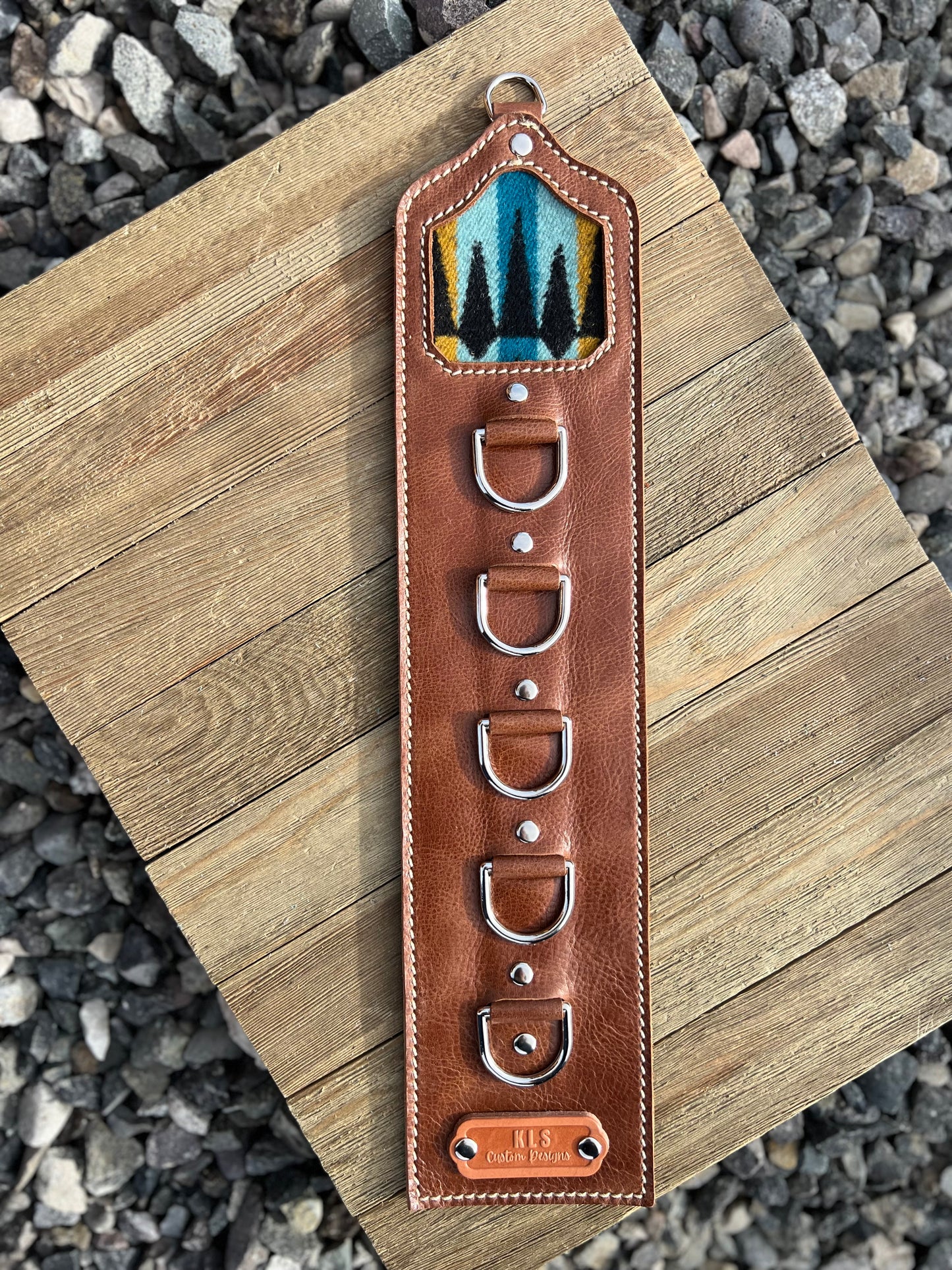 5 Ring Leather Wild Rag Holder