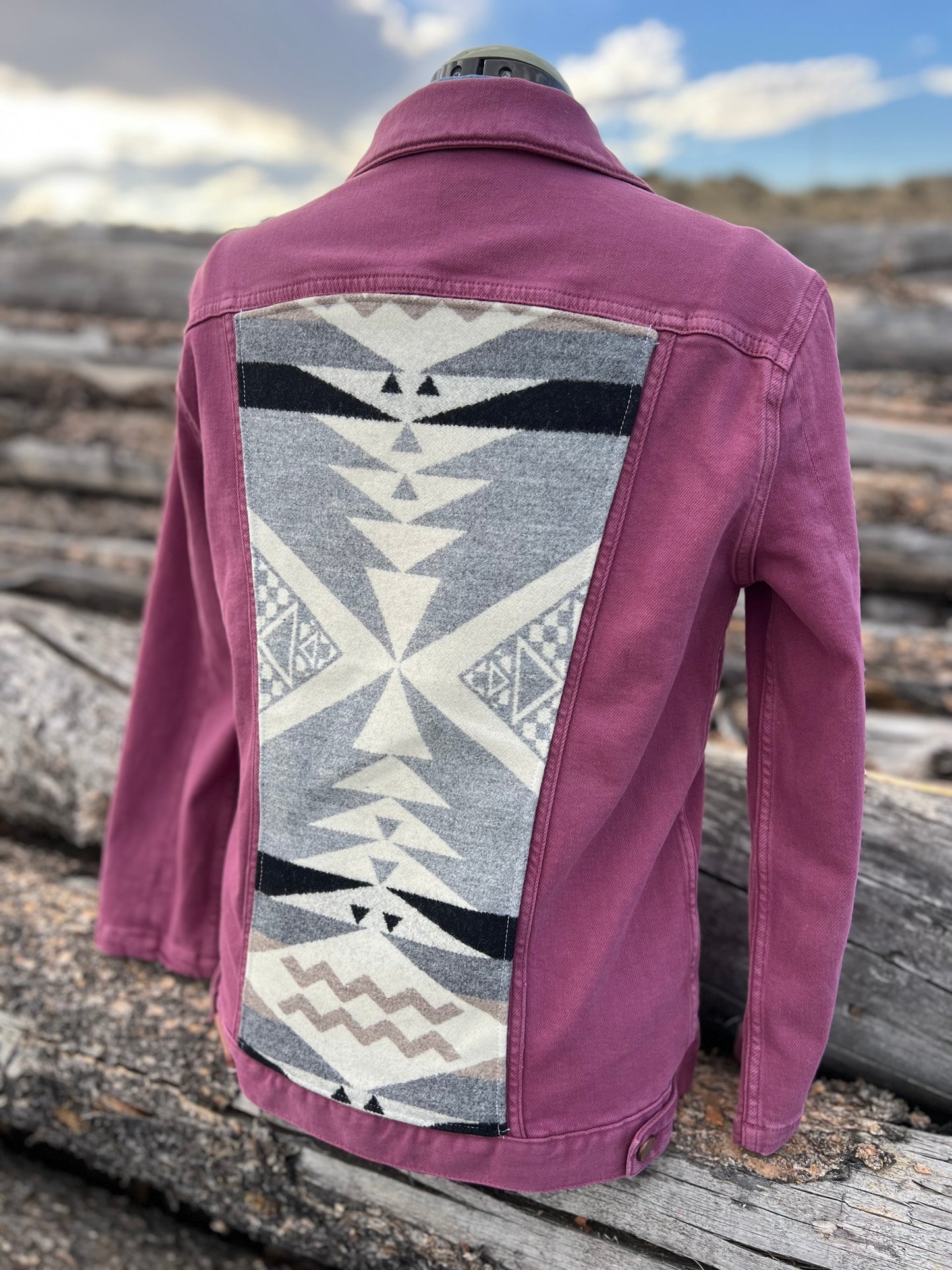 Purple Jean Jacket with Pendleton ~Ladies M