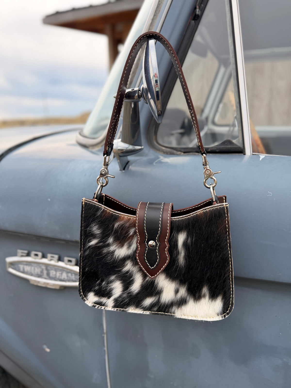 Shoulder Bag - Brown+Black