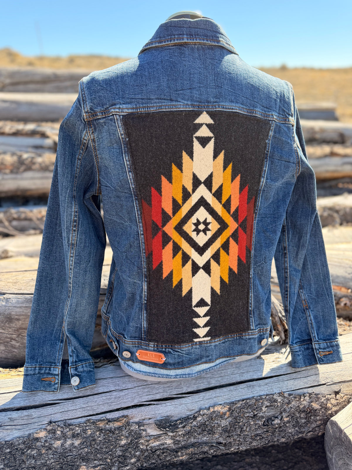 Jean Jacket with Pendleton ~Ladies L