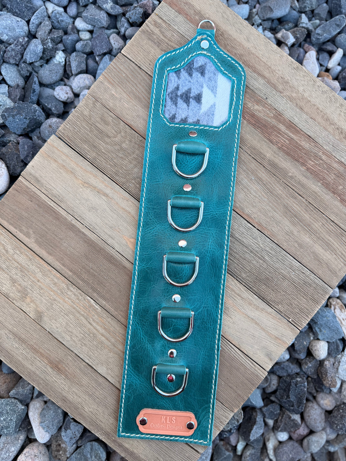 5 Ring Leather Wild Rag Holder