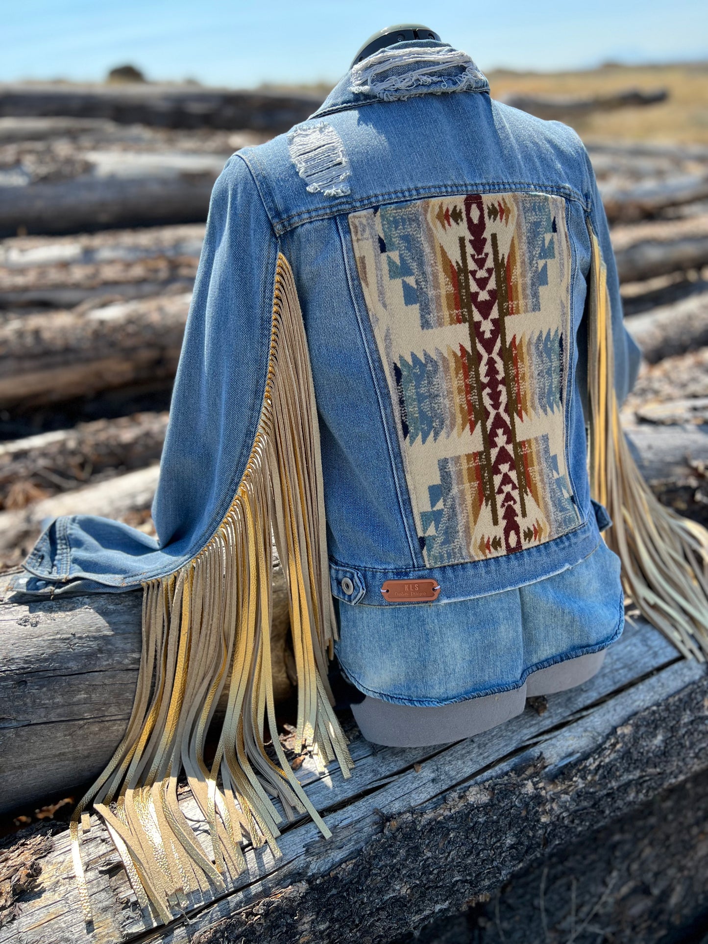 Fringe Jacket with Pendleton ~Ladies M