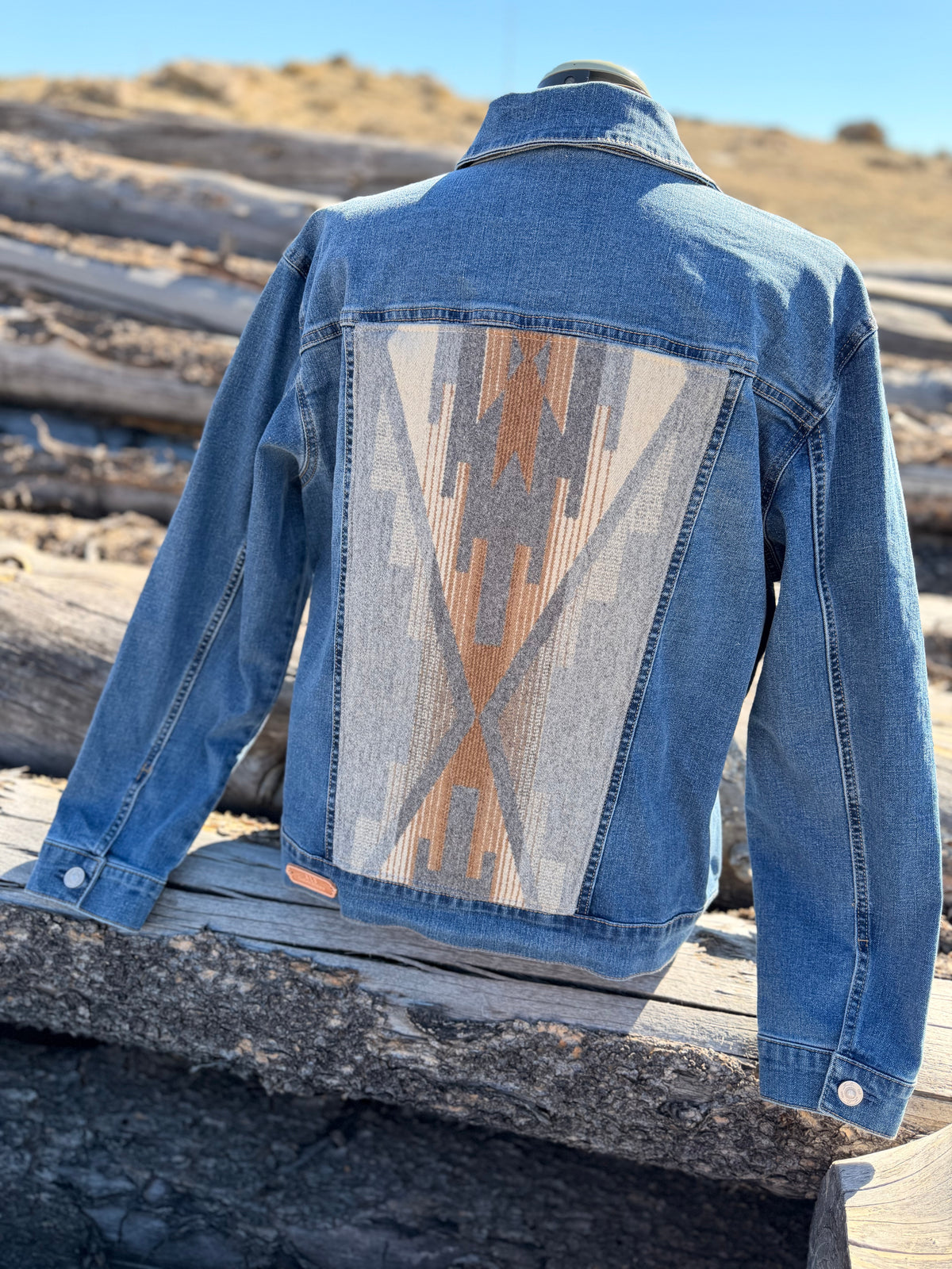 Jean Jacket with Pendleton ~Ladies L