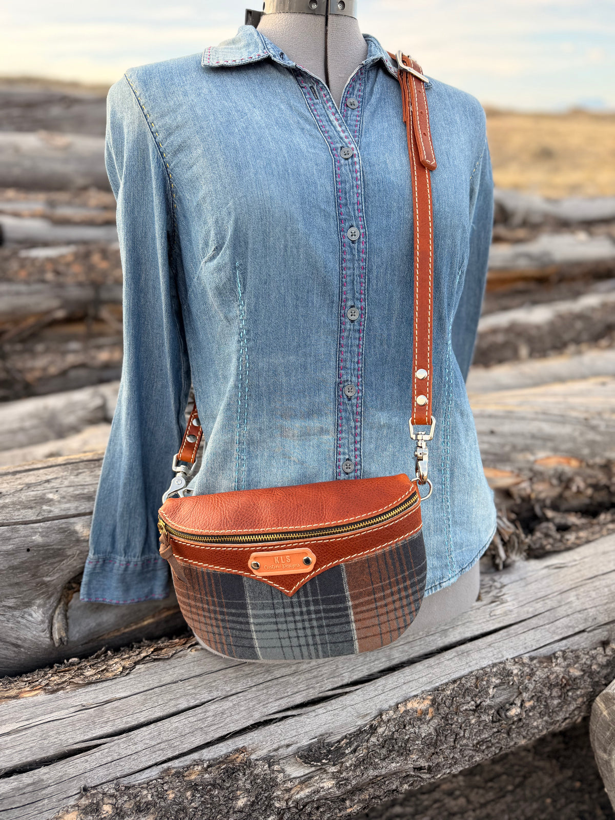 Sling Bag - *Special Edition* Pendleton Plaid - Bison Leather + Leather Strap