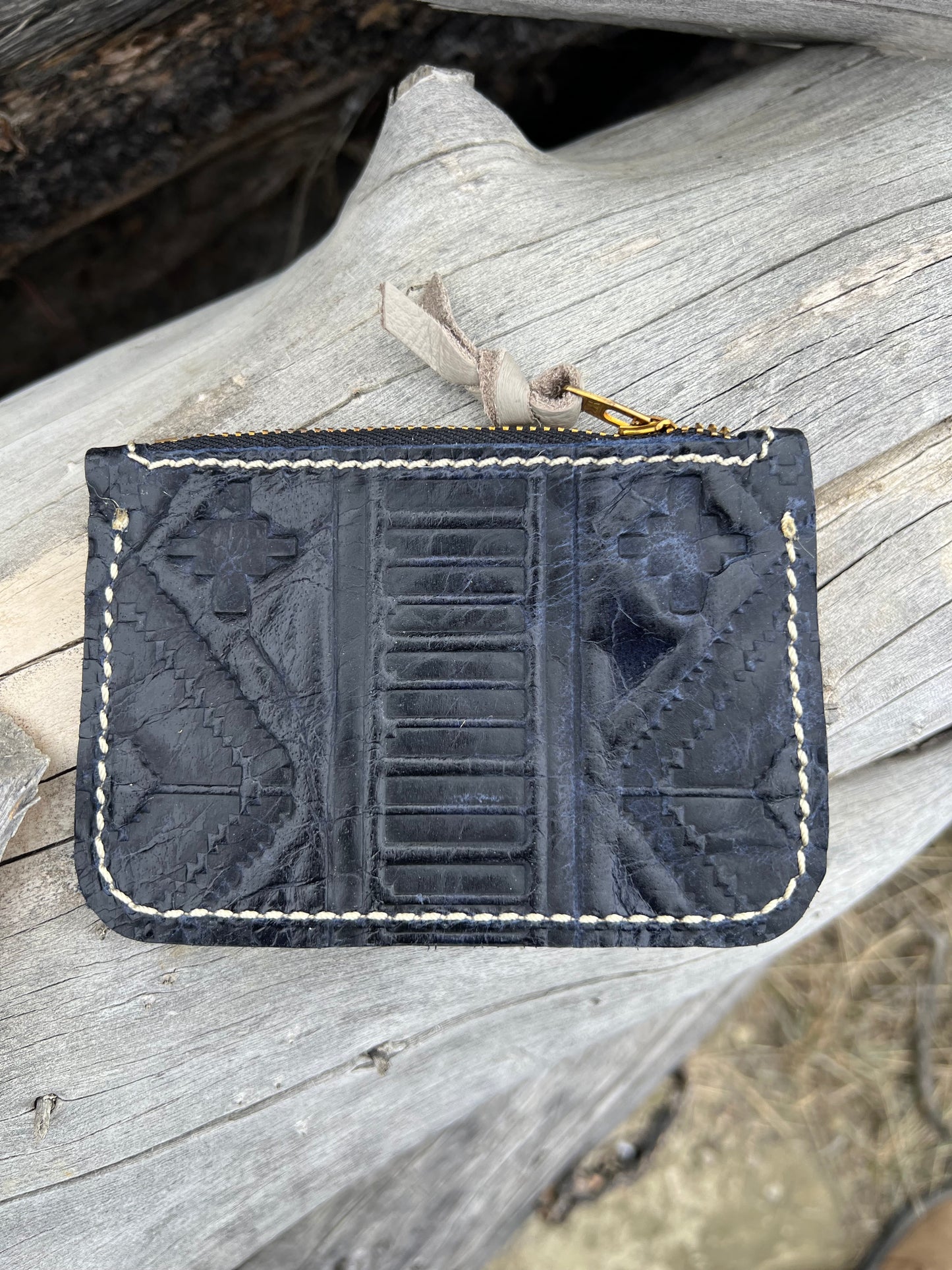 Mini Zipper Wallet - Navy