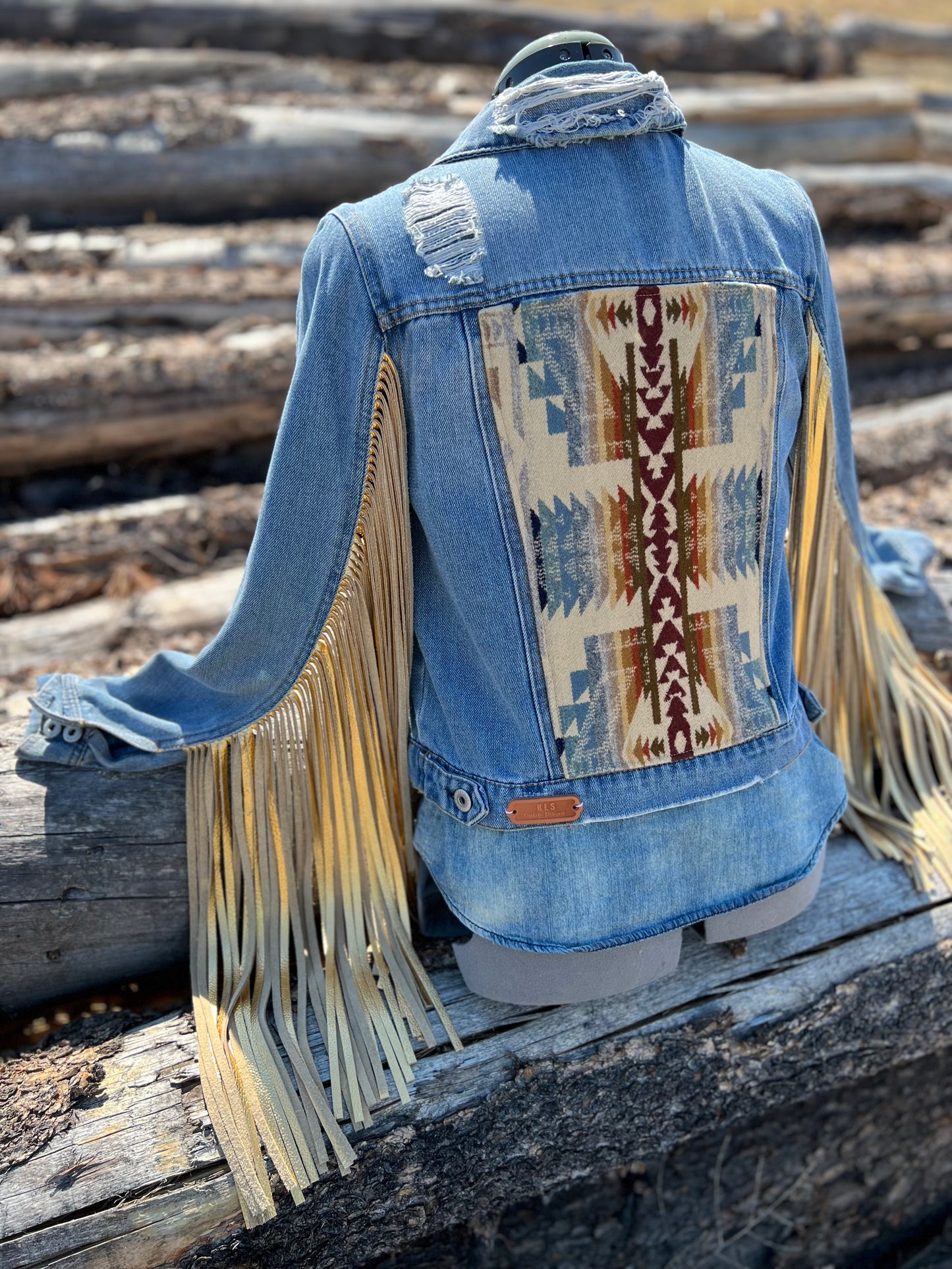 Fringe Jacket with Pendleton ~Ladies M