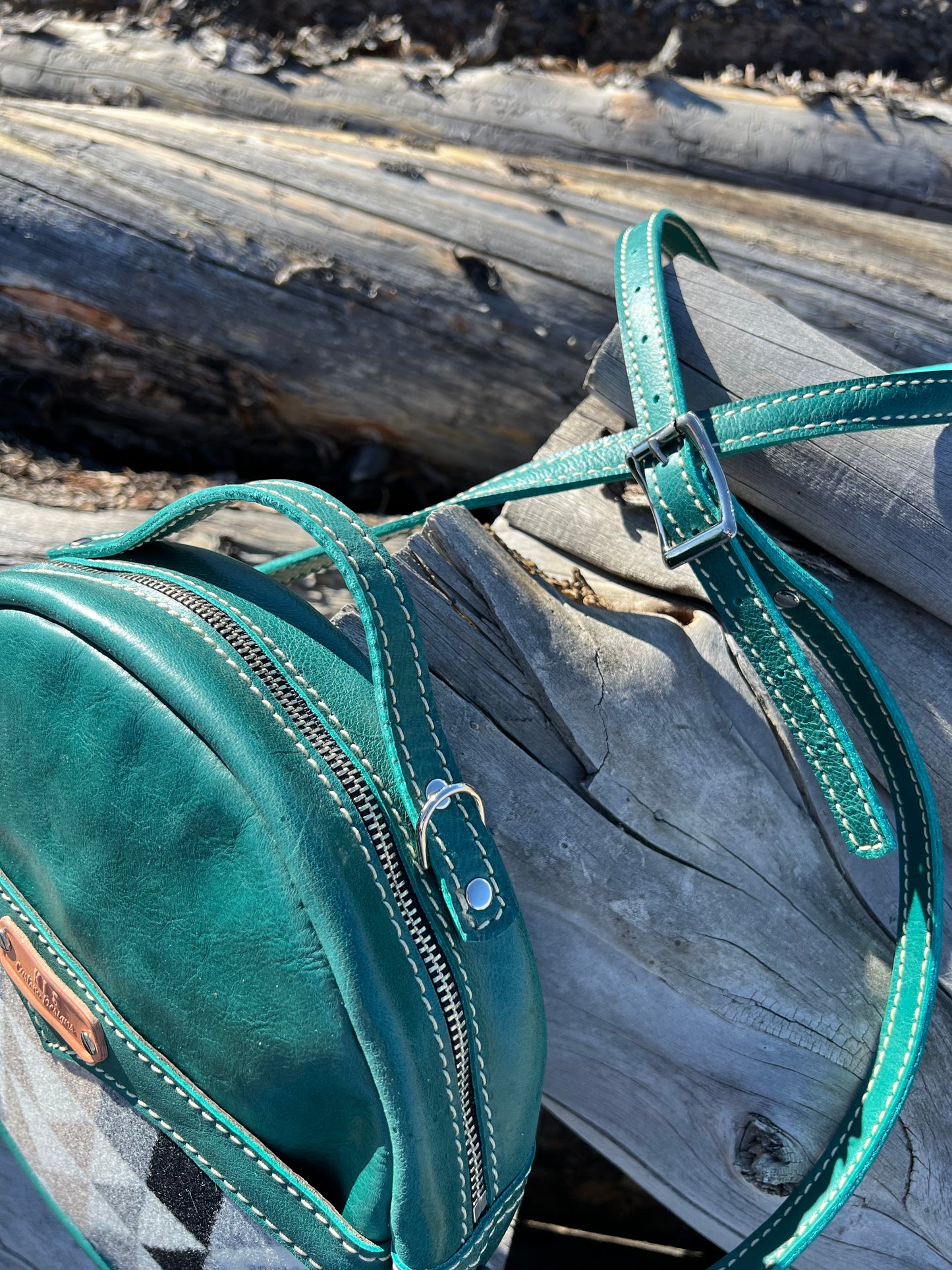 Canteen Bag - Leather + Pendleton