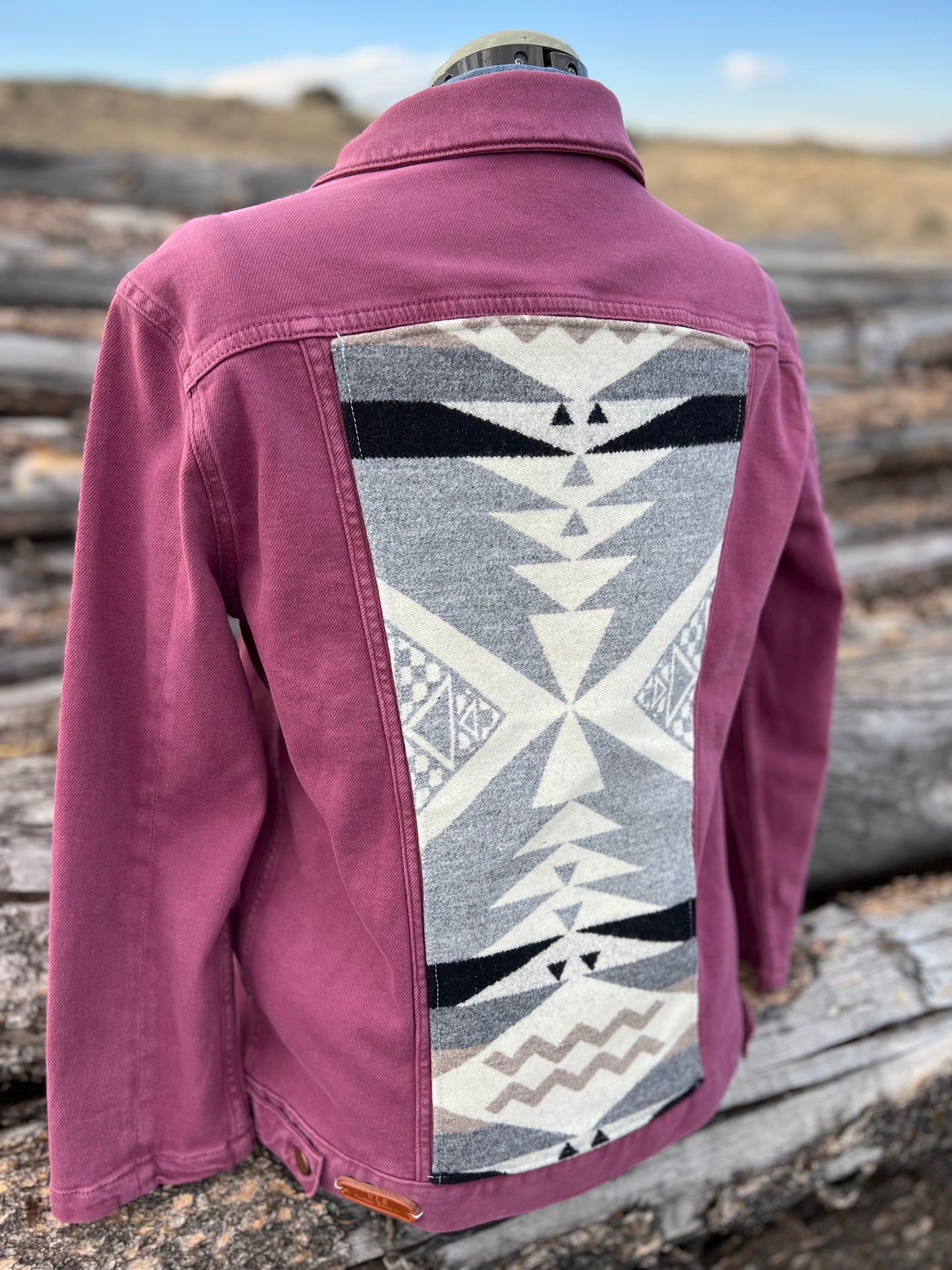 Purple Jean Jacket with Pendleton ~Ladies M