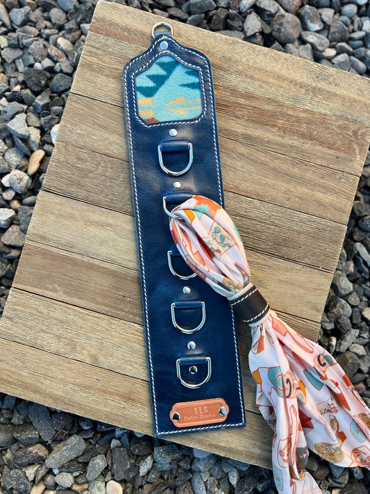 5 Ring Leather Wild Rag Holder