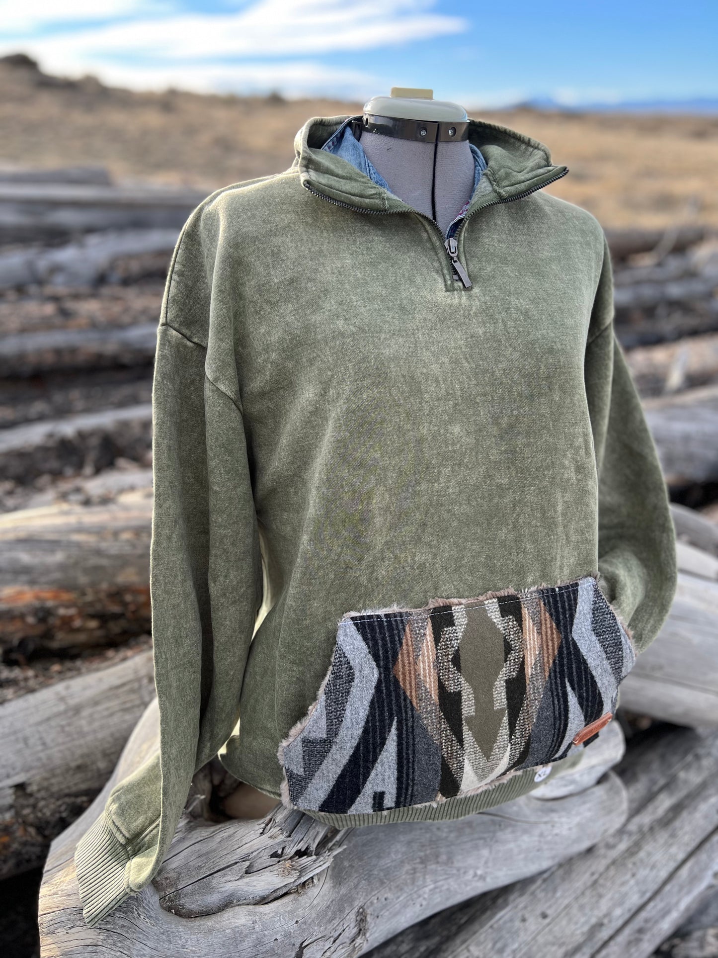 1/4 Zip Sweatshirt - 1X